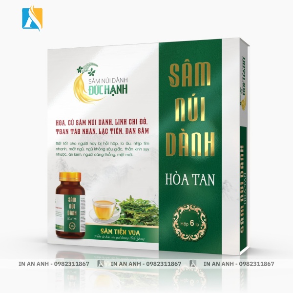 Hộp sâm núi dành cao cấp với thiết kế sang trọng và chuyên nghiệp