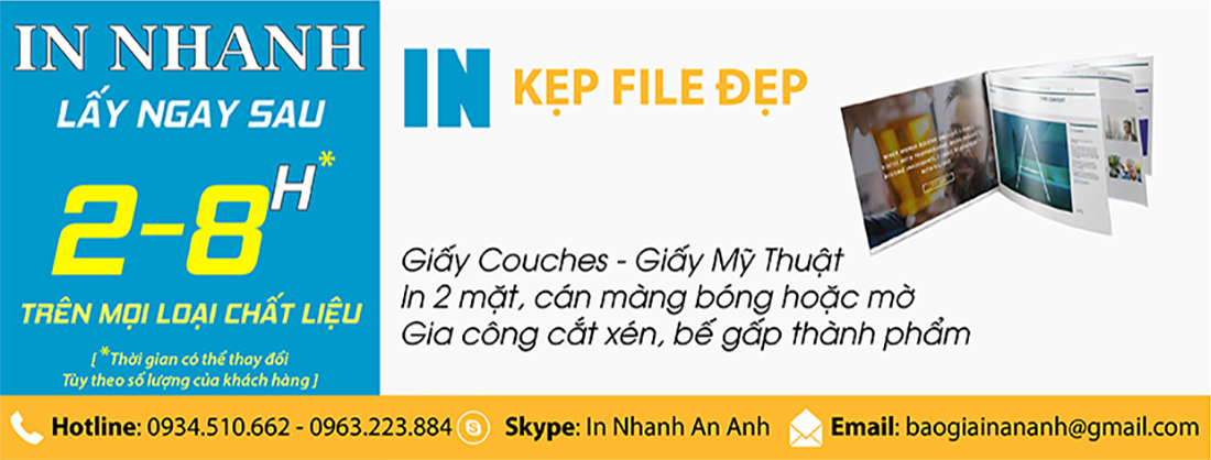 Dịch vụ in kẹp File lấy ngay tại In Anh Anh