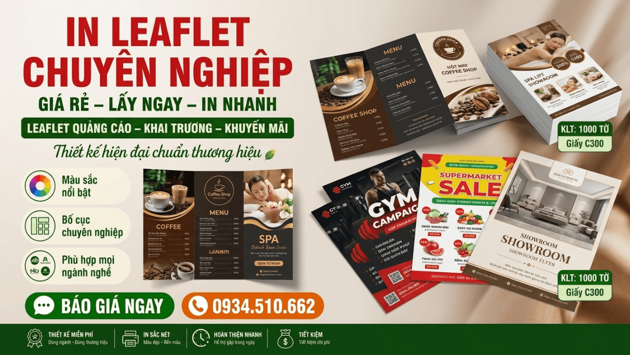 In Leaflet Chuyên Nghiệp - Giá Rẻ, Lấy Ngay Tại Hà Nội