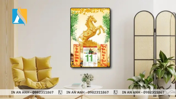 Mẫu lịch treo tường 2026 in hình phong cảnh 