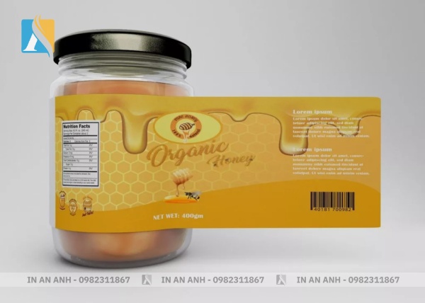 Nhãn dán thông tin trên lọ cho biết thông tin về sản phẩm
