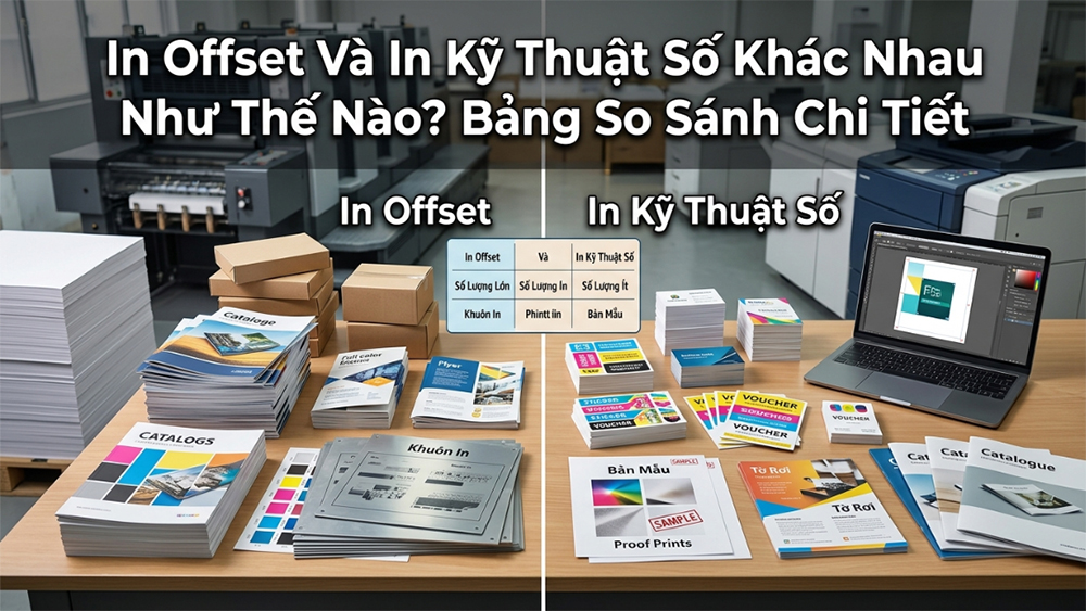 In Offset Và In Kỹ Thuật Số Khác Nhau Thế Nào? Bảng So Sánh Chi Tiết