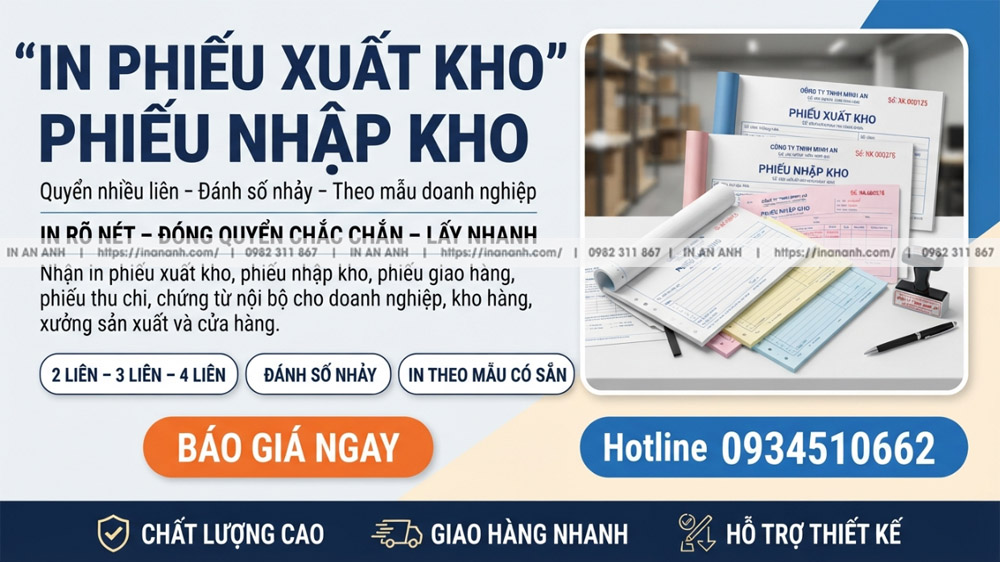 In Phiếu Xuất Kho Nhập Kho Theo Mẫu Doanh Nghiệp