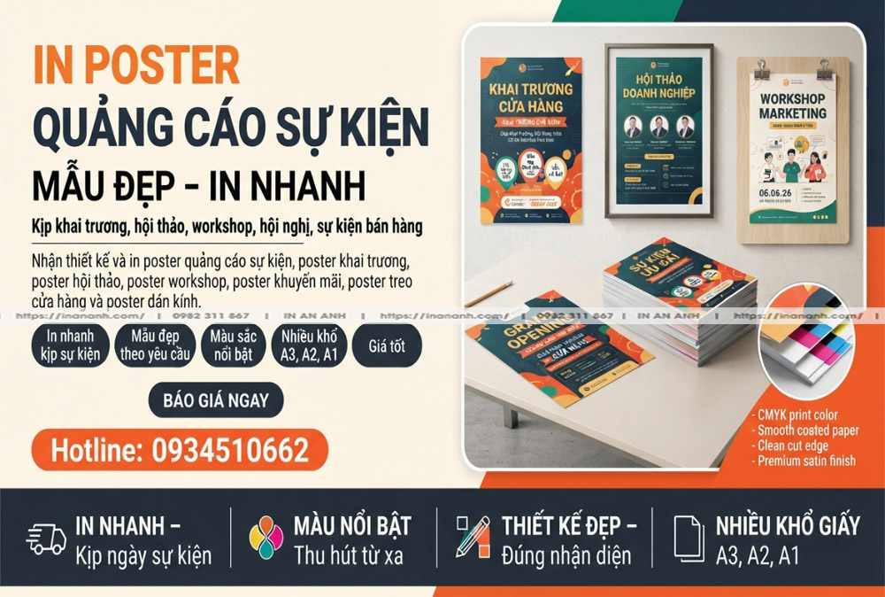 In Poster Quảng Cáo Sự Kiện Mẫu Đẹp