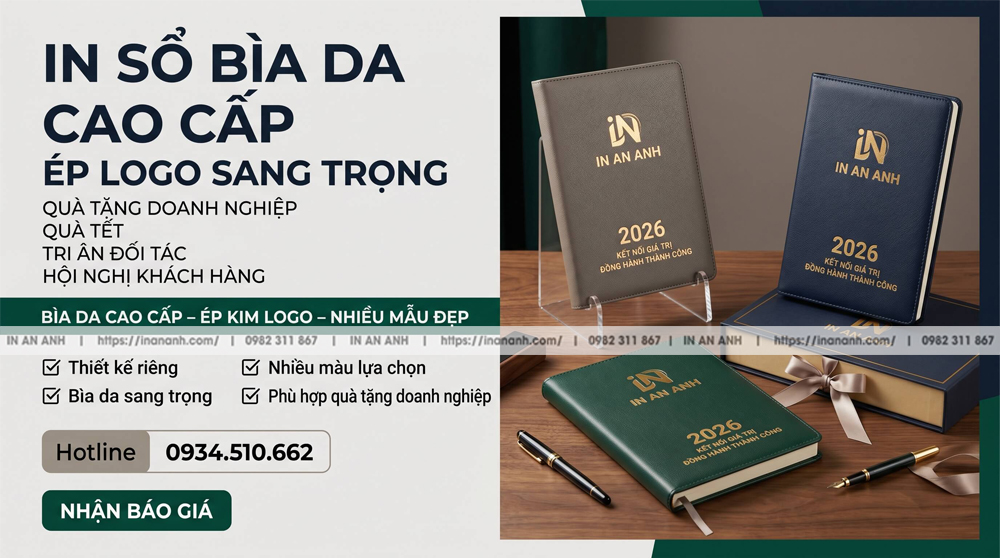 In Sổ Da Quà Tặng Doanh Nghiệp Cao Cấp