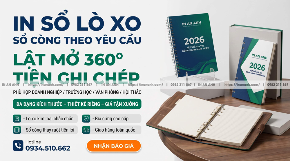 In Sổ Lò Xo Giá Rẻ Theo Yêu Cầu