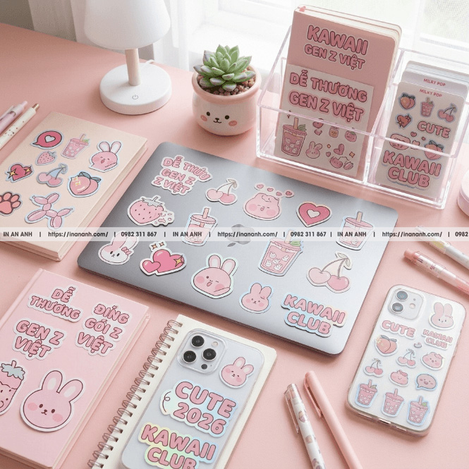 In sticker gen z và xu hướng trang trí sticker