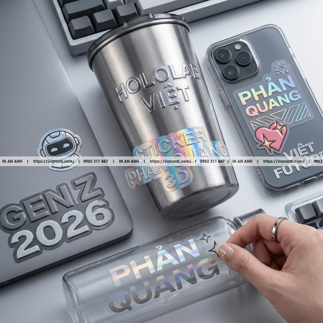 In sticker thiết kế sticker trẻ trung hiện đại