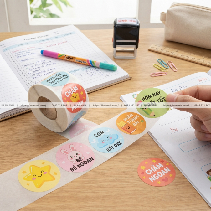 In Sticker Khen Thưởng Theo Yêu Cầu