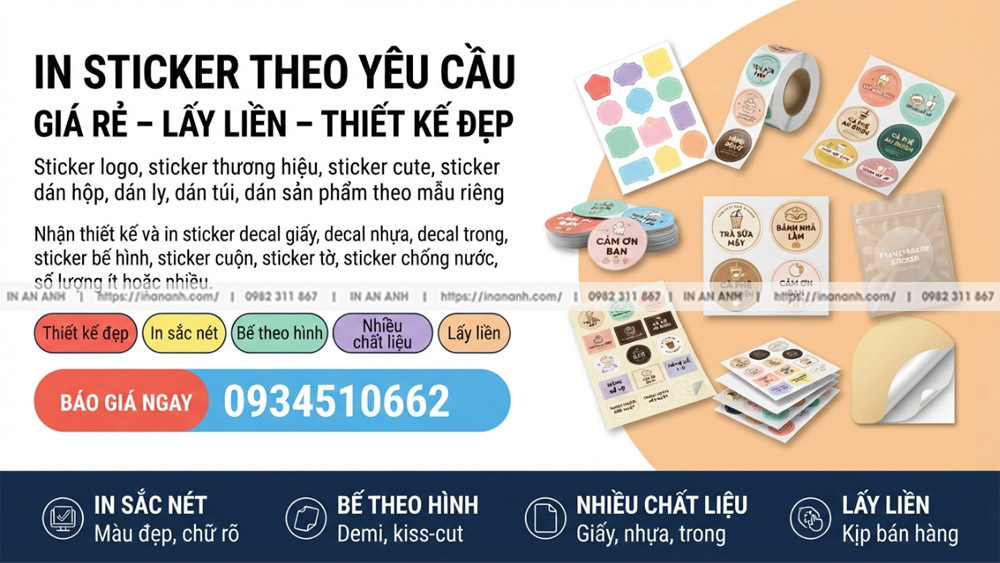 In Sticker Lấy Liền Thiết Kế Đẹp