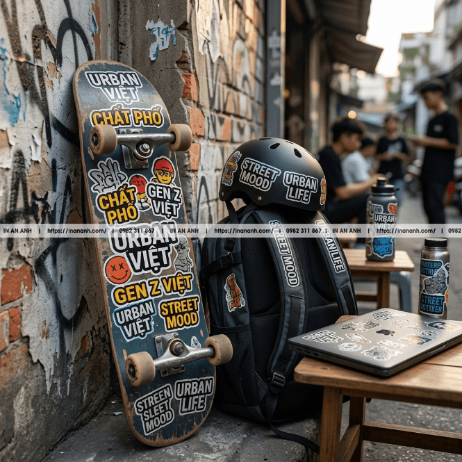 In sticker phong cách sticker đường phố gen z