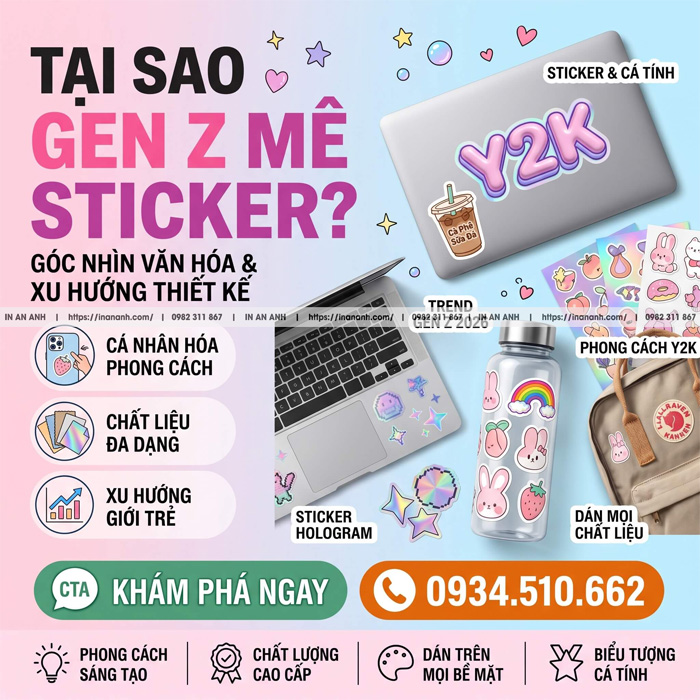 In sticker vì sao giới trẻ mê sticker hiện nay