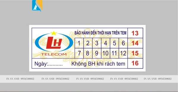 in tem bảo hành