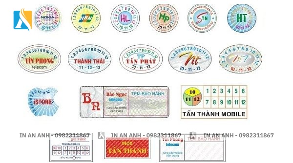 các mẫu tem bảo hành độc đáo cho doanh nghiệp
