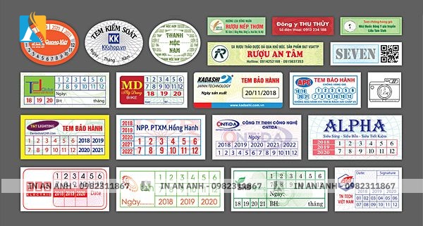 Bộ sưu tập tem bảo hành thiết kế hiện đại 2025