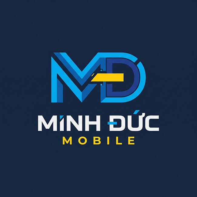 Logo Minh Đức Mobile – in tem bảo hành Minh Đức Mobile – thương hiệu đã in tem bảo hành tại xưởng In An Anh, Hà Nội