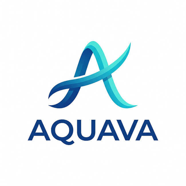 Logo Aquava – in nhãn chai nước suối Logo thương hiệu Aquava, khách hàng đã in nhãn chai nước suối tại In An Anh