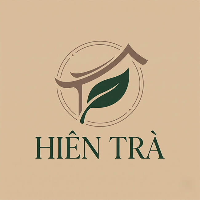 Logo Hiên Trà – in nhãn chai nước suối Logo thương hiệu Hiên Trà, khách hàng đã in nhãn chai nước suối tại In An Anh
