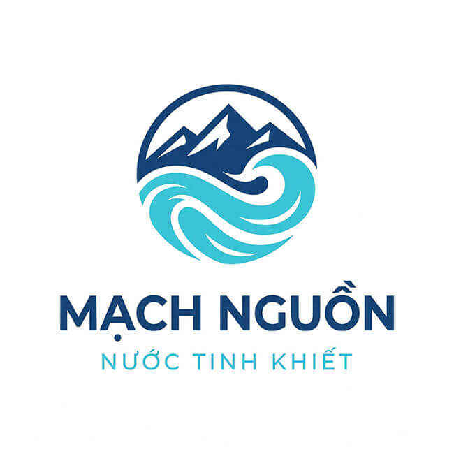 Logo Mạch Nguồn – in nhãn chai nước suối Mạch Nguồn – thương hiệu đã in nhãn chai nước suối tại xưởng In An Anh, Hà Nội