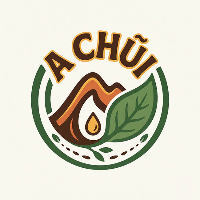 Logo A Chũi – in tem dán chai nhựa Logo thương hiệu A Chũi, khách hàng đã in tem dán chai nhựa tại In An Anh