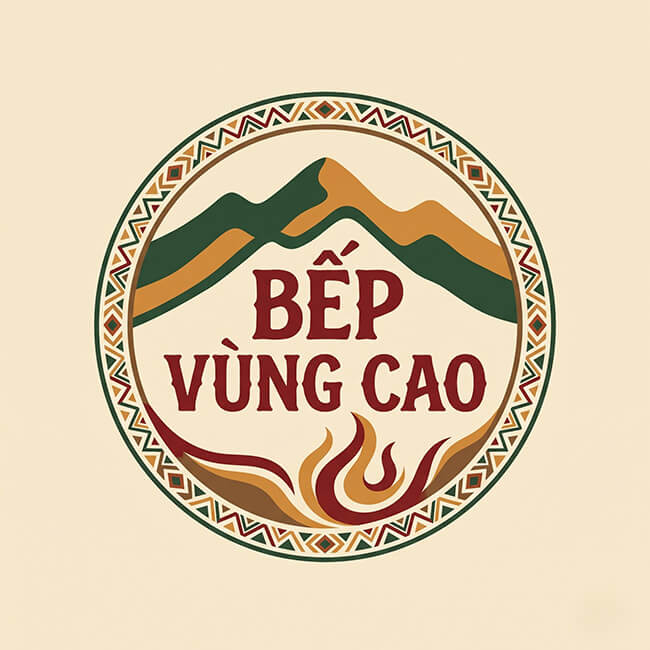 Logo Bếp Vùng Cao – in tem dán chai nhựa Logo Bếp Vùng Cao – khách hàng sử dụng dịch vụ in tem dán chai nhựa tại In An Anh
