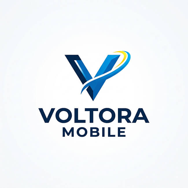 Logo Voltora Mobile – in tem bảo hành điện thoại Voltora Mobile – thương hiệu đã in tem bảo hành điện thoại tại xưởng In An Anh, Hà Nội