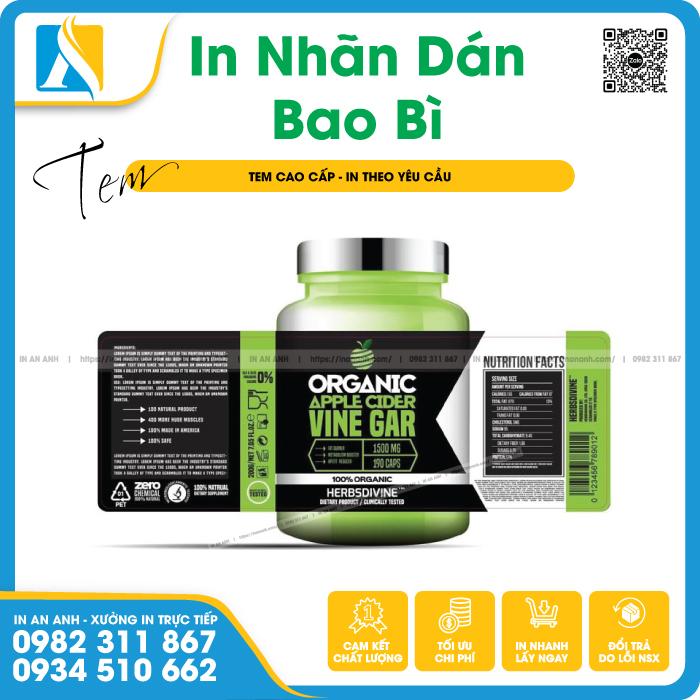  Tem nhãn chính được dán trực tiếp lên trên sản phẩm