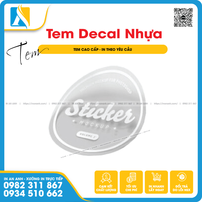 Thiết kế in tem decal nhựa trong suốt độc đáo, hiện đại cho mỹ phẩm và spa