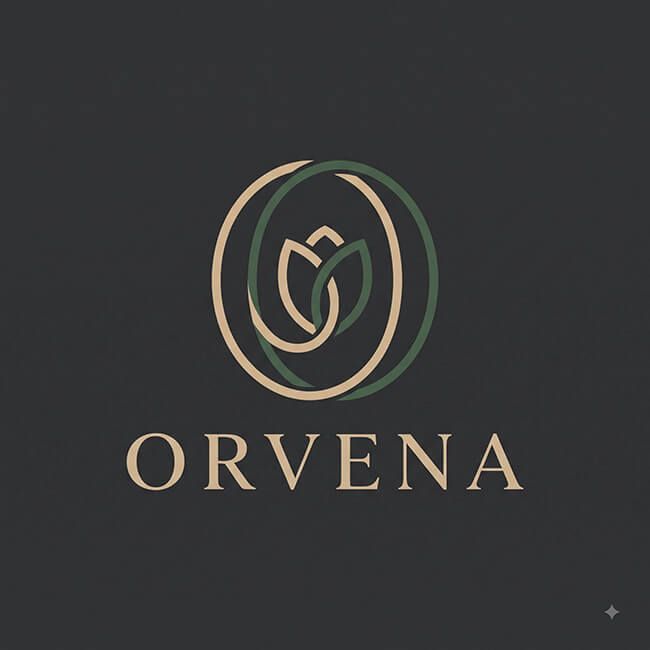 Logo Orvena – in decal giấy Orvena – thương hiệu đã in decal giấy tại xưởng In An Anh, Hà Nội
