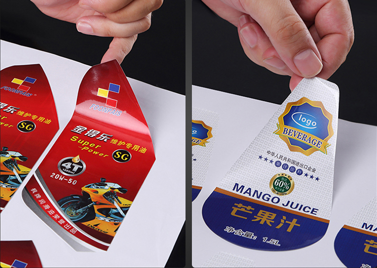 Tem decal nhựa trắng sữa