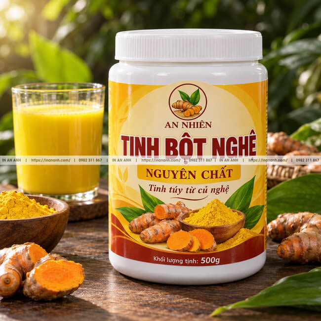 Đơn tem nắp và thân hũ không còn ố vàng