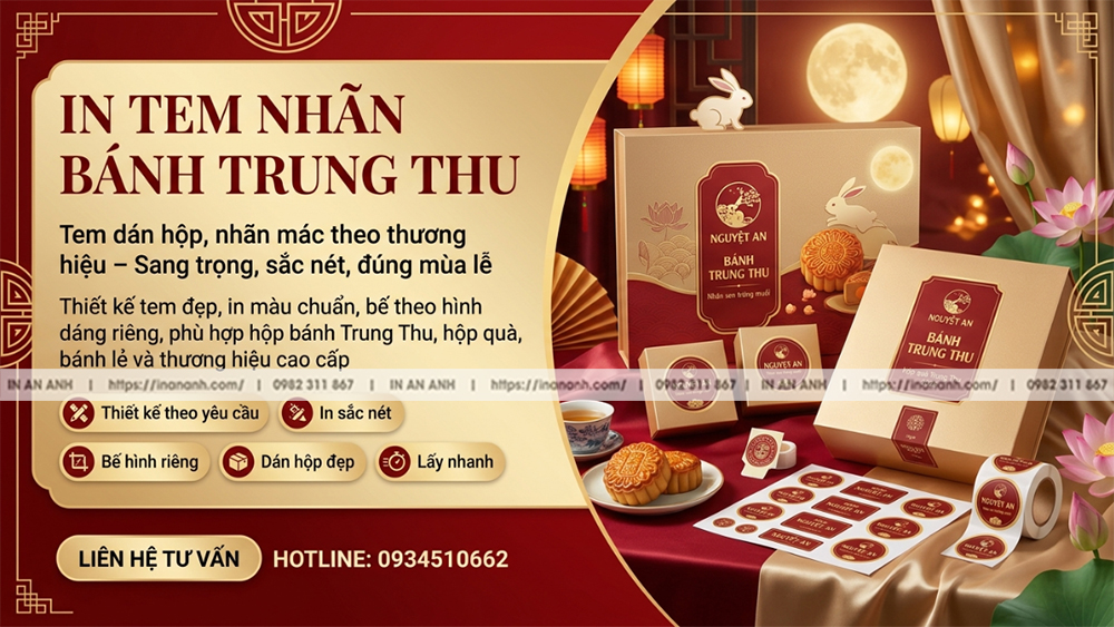 In Tem Nhãn Bánh Trung Thu Theo Thương Hiệu
