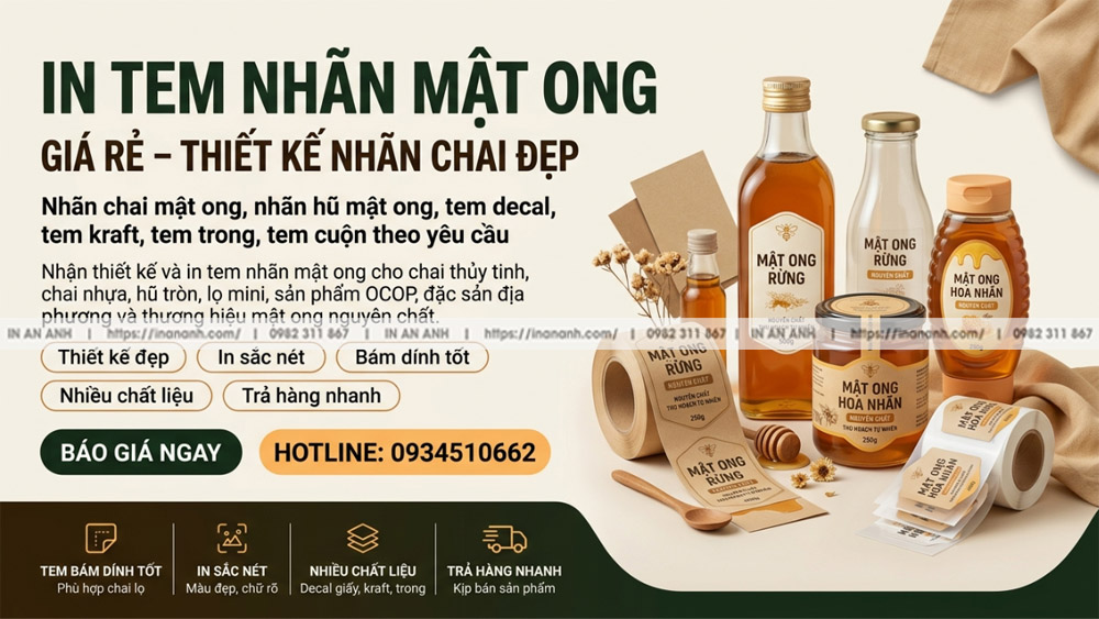 In Tem Nhãn Mật Ong Giá Rẻ