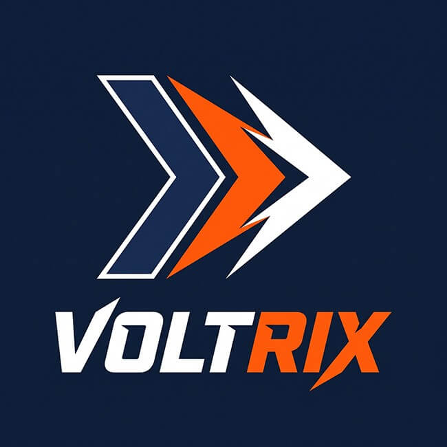 Logo Voltrix – in tem nhôm khắc laser Voltrix – thương hiệu đã in tem nhôm khắc laser tại xưởng In An Anh, Hà Nội