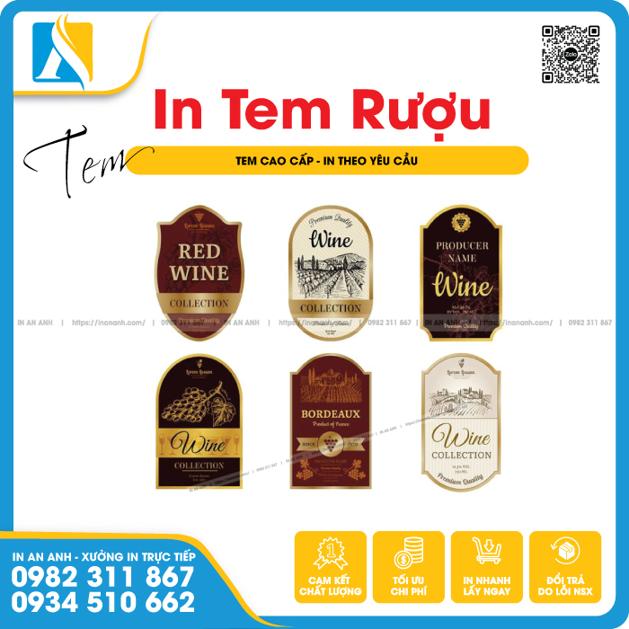 Quy cách chung áp dụng khi in nhãn rượu