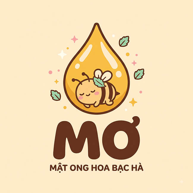 Logo Mơ – in sticker theo yêu cầu Mơ – thương hiệu đã in sticker theo yêu cầu tại xưởng In An Anh, Hà Nội