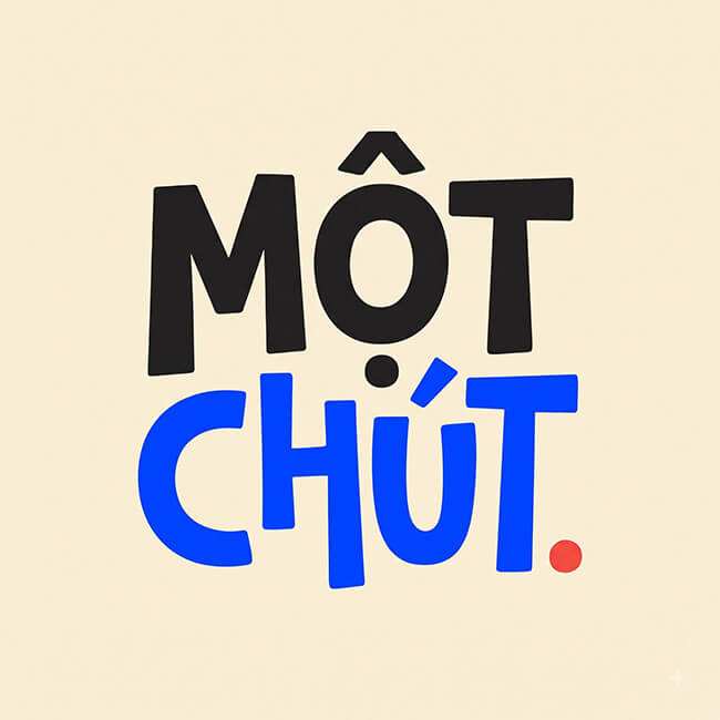 Logo Một Chút – in sticker theo yêu cầu Logo thương hiệu Một Chút, khách hàng đã in sticker theo yêu cầu tại In An Anh