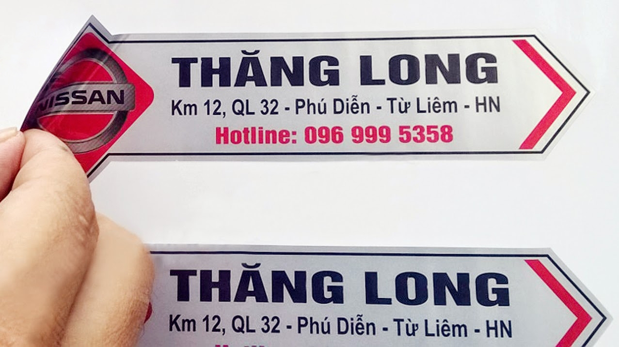 In tem decal nhựa dán xe ô tô