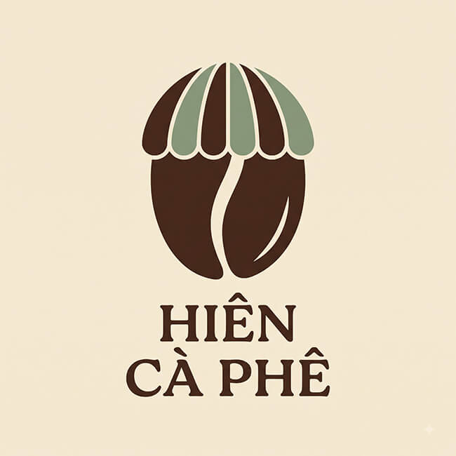 Logo Hiên Cà Phê – in tem dán ly cà phê, trà sữa Logo Hiên Cà Phê – khách hàng sử dụng dịch vụ in tem dán ly cà phê, trà sữa tại In An Anh