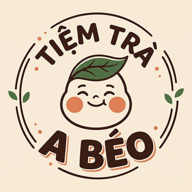 Logo Tiệm Trà A Béo – in tem dán ly cà phê, trà sữa Tiệm Trà A Béo – thương hiệu đã in tem dán ly cà phê, trà sữa tại xưởng In An Anh, Hà Nội