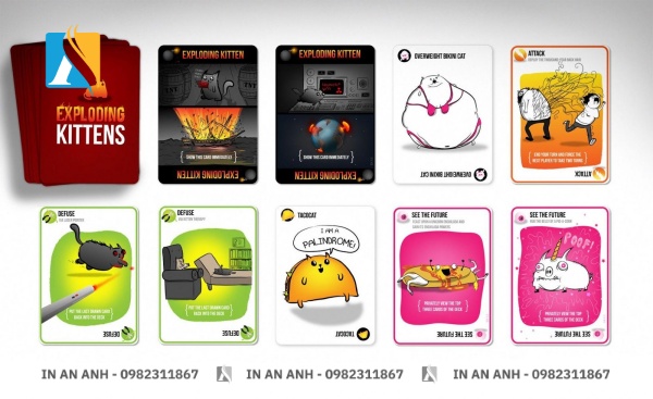 Thẻ bài game Uno và Ma Sói thiết kế đẹp, in sắc nét