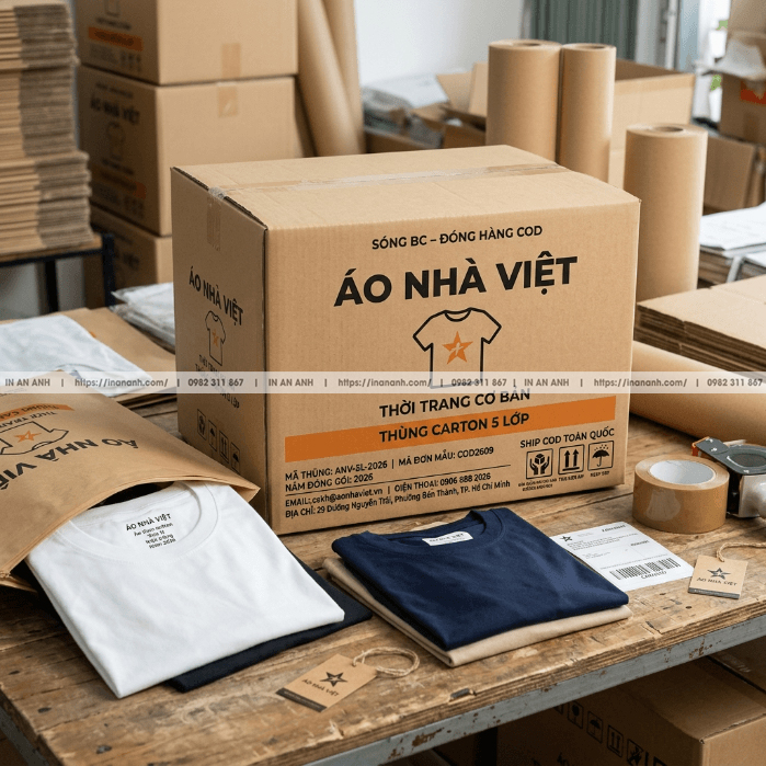 In Thùng Carton Sóng Đóng Hàng Giá Rẻ