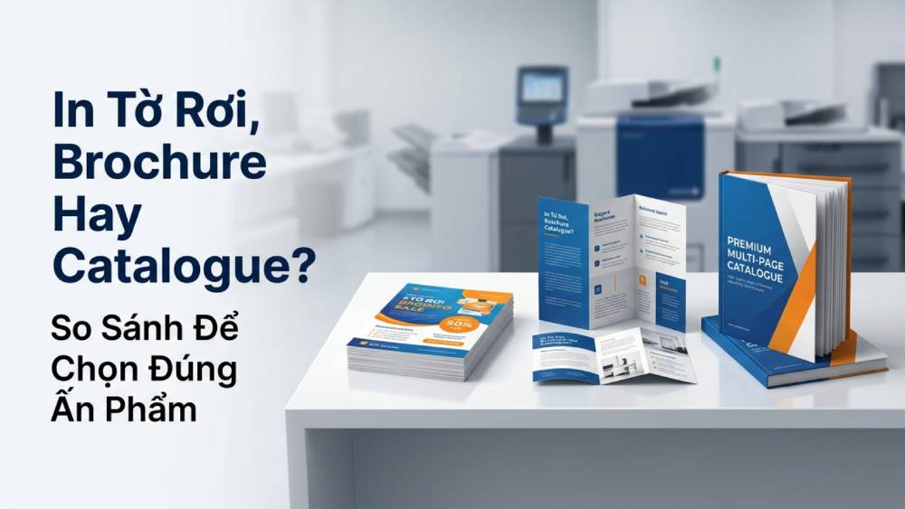 In Tờ Rơi, Brochure Hay Catalogue? So Sánh Để Chọn Đúng Ấn Phẩm