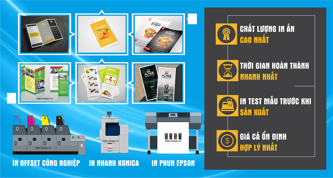 Anpic - chuyên cung cấp dịch vụ in ấn tờ rơi lấy ngay lấy gấp