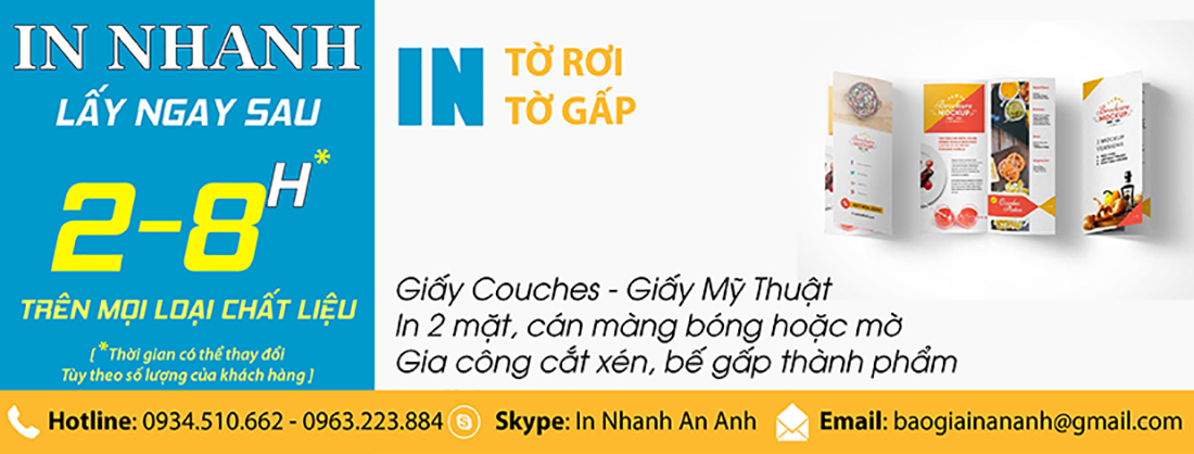 Thiết Kế Tờ Rơi Đẹp Theo Yêu Cầu Tại Hà Nội