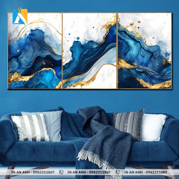 Tranh trừu tượng nghệ thuật hiện đại trang trí không gian sáng tạo