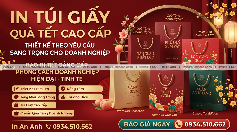 In Túi Giấy Quà Tết Theo Yêu Cầu