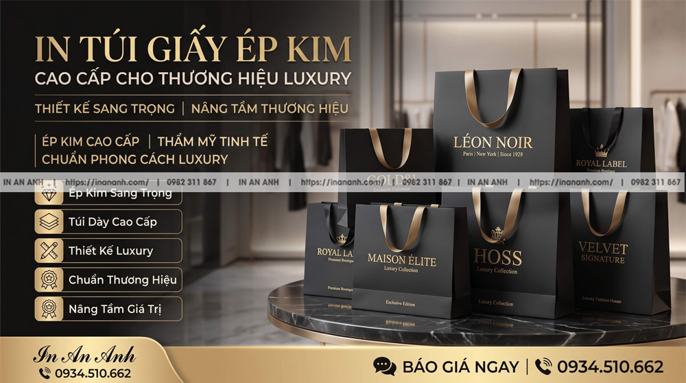 In Túi Giấy Thương Hiệu Luxury
