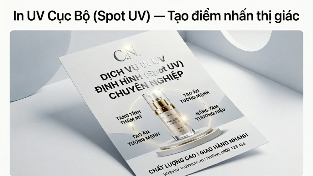 In UV Cục Bộ (Spot UV) — Tạo Điểm Nhấn Thị Giác