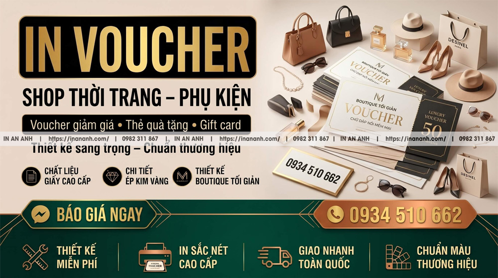 In Voucher Shop Thời Trang – Phụ Kiện Đẹp, Đúng Tone Thương Hiệu, Giao Nhanh